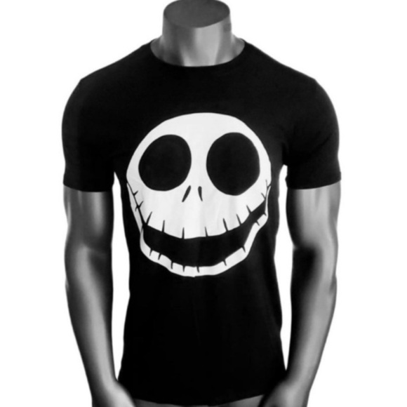 NWT Jack Skellington Nightmare Before Christmas Black Tee Shirt Men’s L - Picture 2 of 6